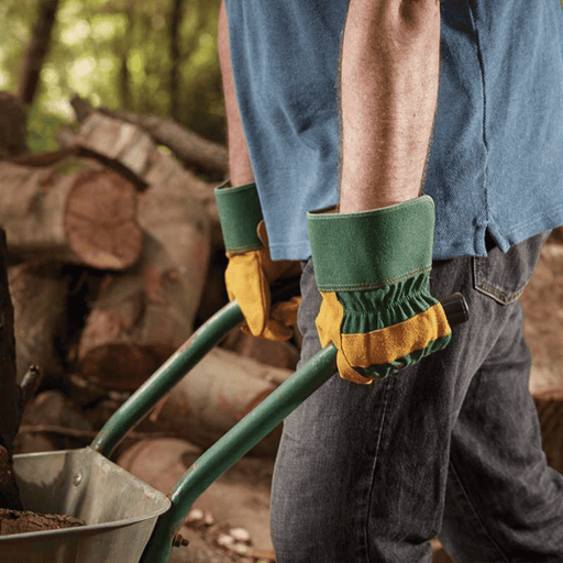 Premium Suede Tuff Riggers XL10: extra large rigger-style leather gloves with a knuckle guard and wrist guard for heavy-duty protection | Thorn & Puncture Resistant Gloves | 5050642049047 5050642049047 | AllotMate Essentials