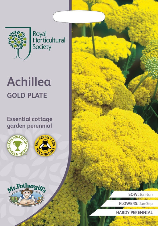 RHS Achillea Gold Plate Seeds 500 Seeds, Award Winning Hardy Perennial Flower Seeds for Sunny Borders | Flower Seeds | 5011775273914 5011775273914 | AllotMate Essentials