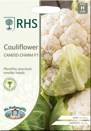 RHS Cauliflower Candid Charm F1 Seeds 30 Seeds, Award Winning Vegetable Seeds for Compact Growing | Vegetable seeds | 5011775648613 5011775648613 | AllotMate Essentials