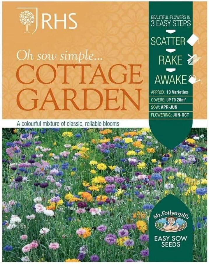 RHS Cottage Garden Easy Sow Seeds 20g Box | Flower Seeds | 5011775335759 5011775335759 | AllotMate Essentials