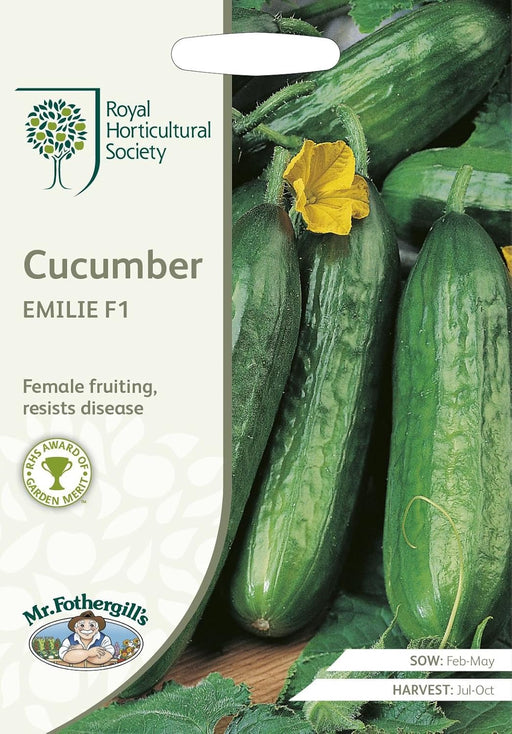RHS CUCUMBER Emilie F1 | Vegetable Seeds | 15275 5011775273532 | AllotMate Essentials