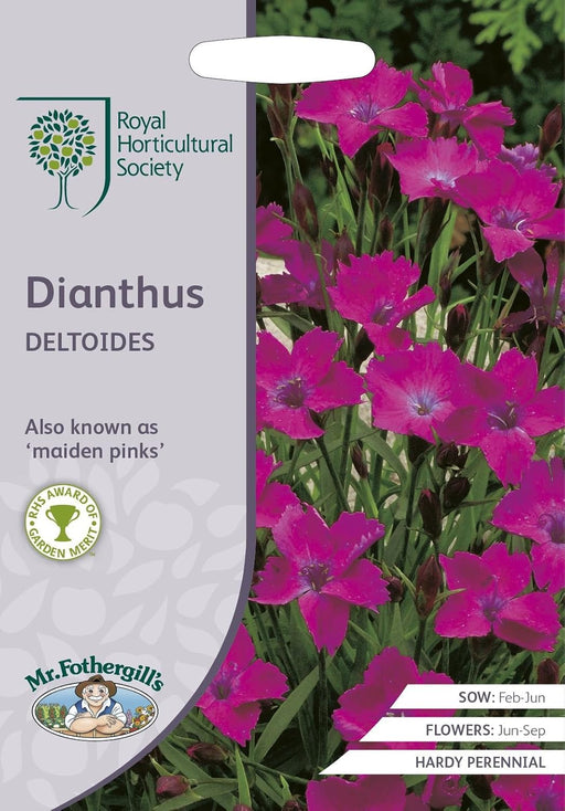 RHS Dianthus deltoides Seeds 200 Seeds, Hardy Perennial Maiden Pinks Ground Cover | Flower Seeds | 5011775274126 5011775274126 | AllotMate Essentials