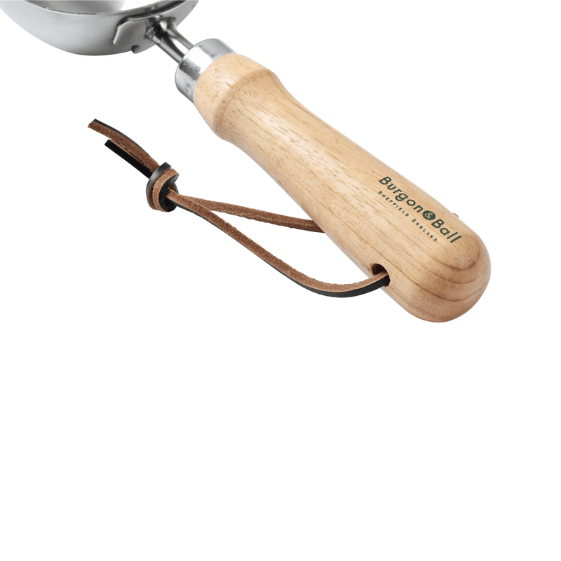 RHS Endorsed Stainless Steel Compost Scoop by Burgon & Ball | Compost Scoop | GTH/SCSRHS 5019360008422 | AllotMate Essentials