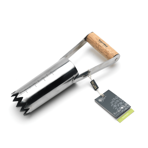 RHS Endorsed Stainless Steel Hand Held Bulb Planter by Burgon & Ball | Hand held bulb planter | GTH/SBPRHS 5019360008569 | AllotMate Essentials