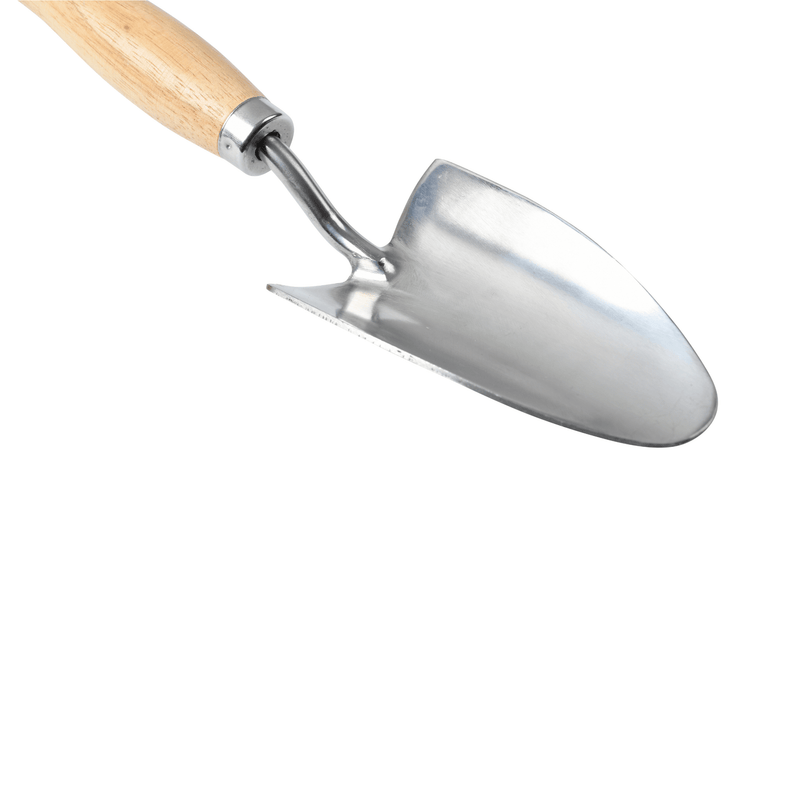 RHS Endorsed Stainless Steel Mid Handled Trowel by Burgon & Ball | Mid handled garden trowel | GTH/SHTMHRHS 5019360008583 | AllotMate Essentials