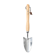 RHS Endorsed Stainless Steel Mid Handled Trowel by Burgon & Ball | Mid handled garden trowel | GTH/SHTMHRHS 5019360008583 | AllotMate Essentials