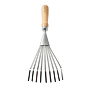 RHS Endorsed Stainless Steel Shrub Rake by Burgon & Ball | Hand rake | GTH/SSRRHS 5019360008538 | AllotMate Essentials