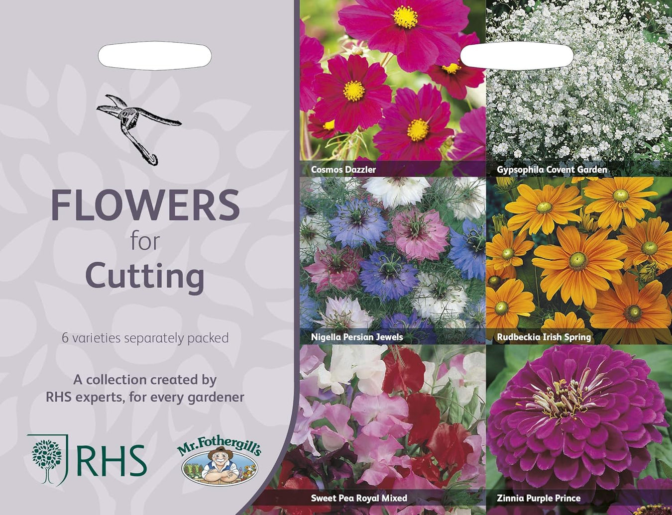 RHS Flowers for Cutting Seed Collection 6 Cut Flower Varieties | Flower Seeds | 5011775290362 5011775290362 | AllotMate Essentials