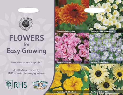 RHS Flowers for Easy Growing Seed Collection 6 Beginner Friendly Varieties | Flower Seeds | 5011775290386 5011775290386 | AllotMate Essentials