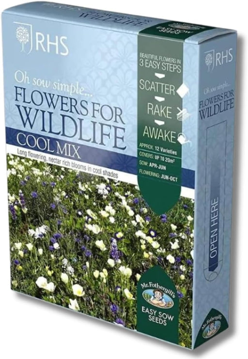 RHS Flowers For Wildlife Cool Mix Easy Sow Seeds 20g Box | Flower Seeds | 5011775335742 5011775335742 | AllotMate Essentials