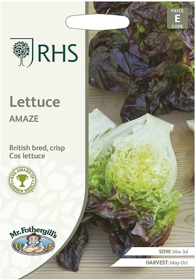 RHS LETTUCE Amaze | Vegetable Seeds | 36381 5011775363813 | AllotMate Essentials