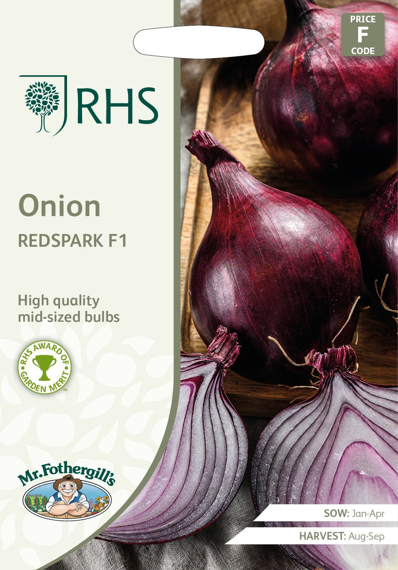 RHS ONION Redspark F1 | Vegetable Seeds | 32590 5011775325903 | AllotMate Essentials