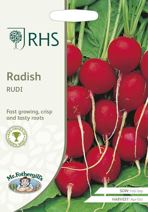 RHS RADISH Rudi | Vegetable Seeds | 11167 5011775273716 | AllotMate Essentials