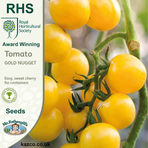 RHS Tomato Cherry Gold Nugget, 20 Seeds | Vegetable Seeds | 32591 5011775325910 | AllotMate Essentials