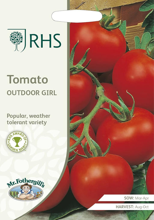 RHS TOMATO Outdoor Girl, 80 Seeds | Vegetable Seeds | 16188 5011775273792 | AllotMate Essentials