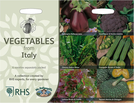 RHS Vegetables from Italy Vegetable Seeds Collection 6 Authentic Italian Varieties | Vegetable Seeds | 5011775290478 5011775290478 | AllotMate Essentials