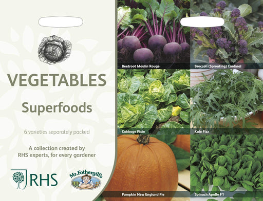 RHS Vegetables Superfoods Vegetable Seeds Collection 6 Nutrient Rich Varieties | Vegetable Seeds | 5011775290492 5011775290492 | AllotMate Essentials
