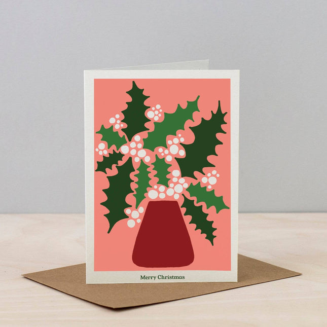 Studio Wald Christmas Plant Card - Holly | Christmas Card | XBC2 | AllotMate Essentials