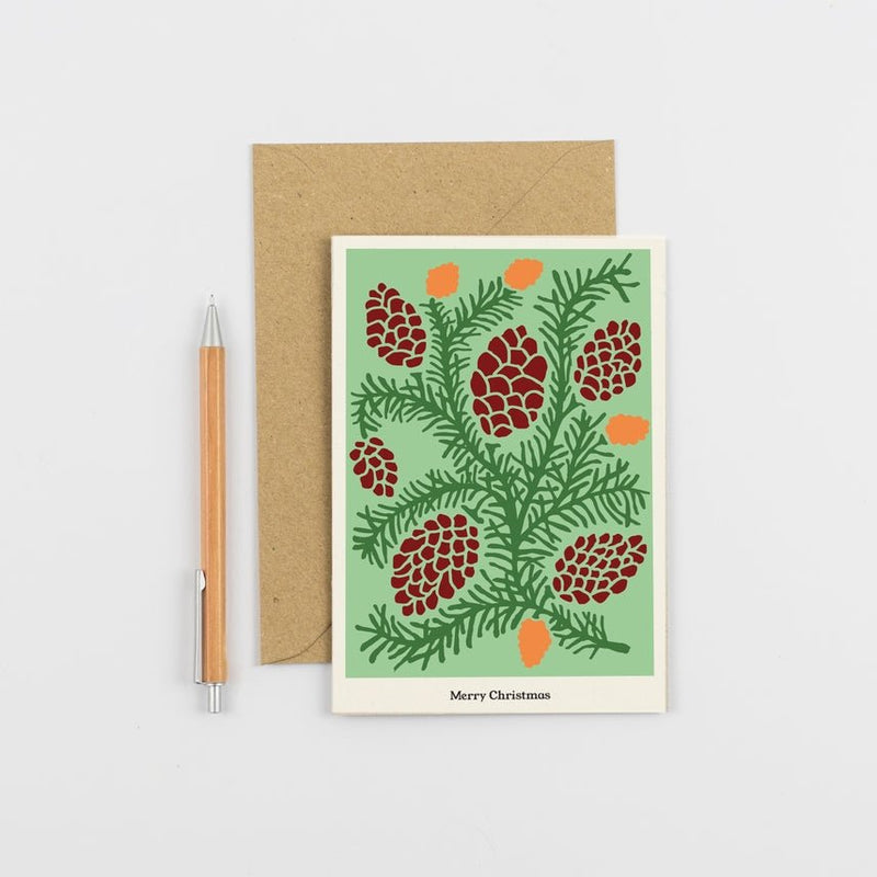 Studio Wald Christmas Plants Cards (Pack of 6): Six Botanical Christmas Card Designs on Thick Soft White Board, Boxed, Made in the UK | Christmas Cards | 5060918580648 5060918580648 | AllotMate Essentials