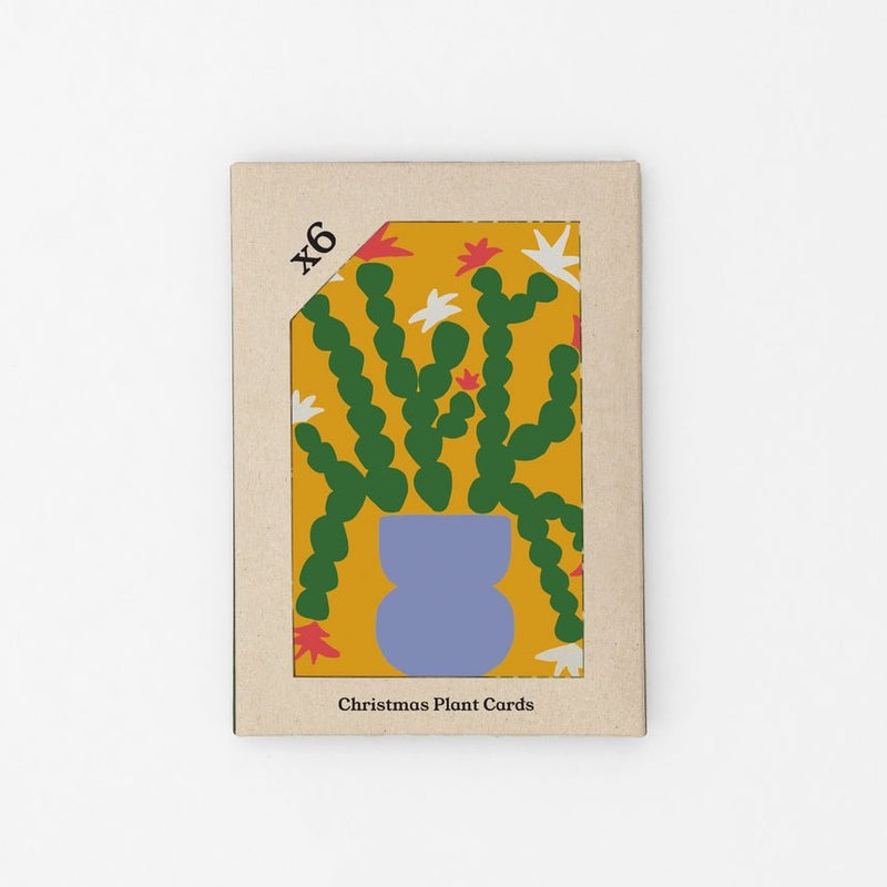 Studio Wald Christmas Plants Cards (Pack of 6): Six Botanical Christmas Card Designs on Thick Soft White Board, Boxed, Made in the UK | Christmas Cards | 5060918580648 5060918580648 | AllotMate Essentials