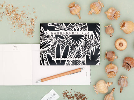 Gardener’s Diary – Black & White Illustrated Journal | Studio Wald | Diary | WGDY | AllotMate Essentials
