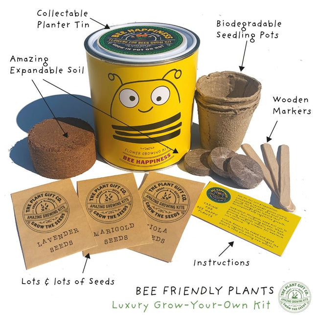 The Plant Gift Co. The Plant Gift Co. - Big Bee Happiness Eco Plant Grow Kit - Plant Growing Kit - AllotMate Essentials - BIG - BEE - HPP - 