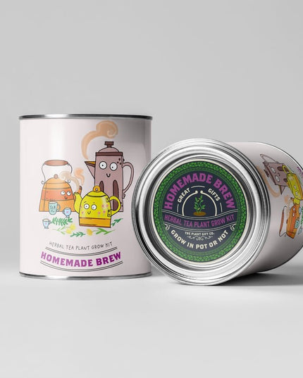 Homemade Brew Tea Kit – Grow Your Own Herbal Tea | Eco Gift by The Plant Gift Co. | Herb Growing Kit | HMM - BRW - GRW - YR | AllotMate Essentials