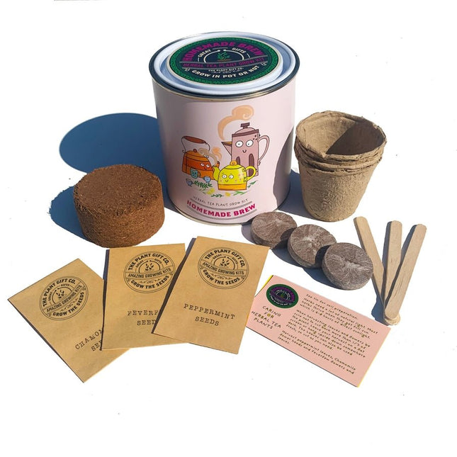 The Plant Gift Co. The Plant Gift Co. - Homemade Brew. Eco Grow Your Own Tea Kit - Herb Growing Kit - AllotMate Essentials - HMM - BRW - GRW - YR - 