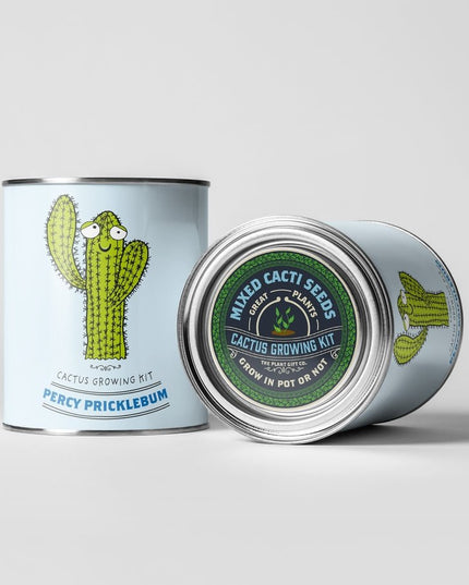 Percy Pricklebum Cactus Kit – Grow Your Own Gift for Plant Lovers | The Plant Gift Co. | Plant Growing Kit | PRC - PRC | AllotMate Essentials