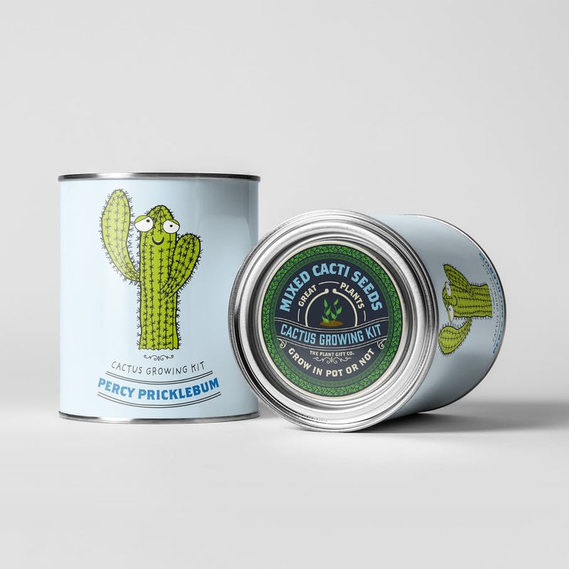 Percy Pricklebum Cactus Kit – Grow Your Own Gift for Plant Lovers | The Plant Gift Co. | Plant Growing Kit | PRC - PRC | AllotMate Essentials