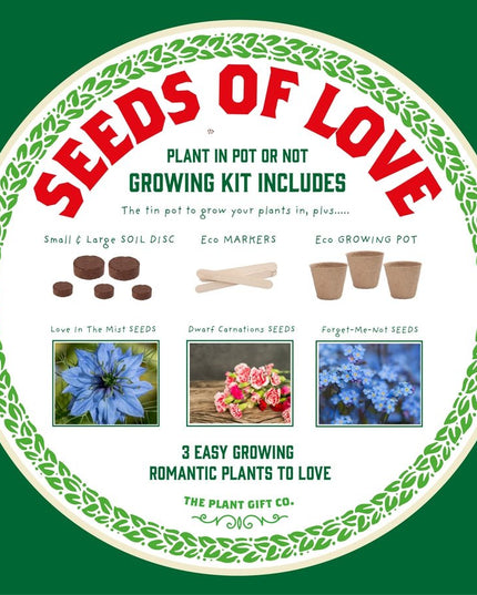 Seeds of Love Plant Kit – Eco - Friendly Romantic Gift | The Plant Gift Co. | Flower Plant Kit | SDS - OF - LV - GRW | AllotMate Essentials