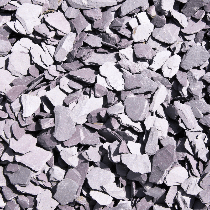 Welsh Aggregates Welsh Blue Plum Crushed Slate Chippings 40mm | Dandy's Topsoil ...
