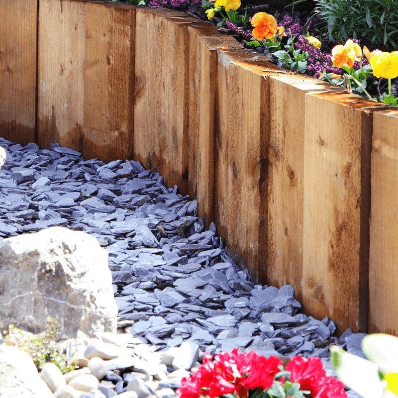 Welsh Aggregates Welsh Blue Plum Crushed Slate Chippings 40mm | Dandy's Topsoil ...