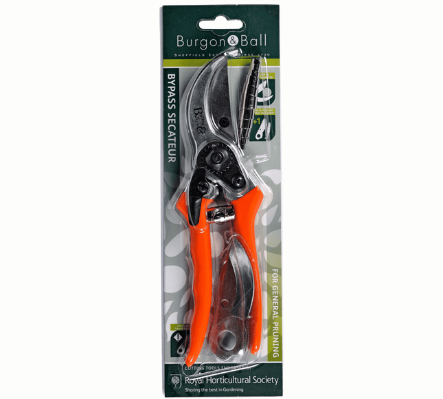 Bypass Secateurs – Precision Pruning for Live Stems | RHS by Burgon & Ball | Bypass Secateurs | GTO/SC 5019360002772 | AllotMate Essentials