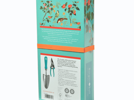 Flora & Fauna Garden Gift Set – Trowel & Secateurs in RHS Design | Burgon & Ball | Garden Trowel & Secateurs Gift Set | GRH/TSBOXFF 5019360013013 | AllotMate Essentials