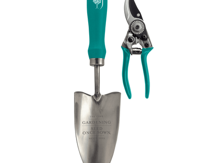 Flora & Fauna Garden Gift Set – Trowel & Secateurs in RHS Design | Burgon & Ball | Garden Trowel & Secateurs Gift Set | GRH/TSBOXFF 5019360013013 | AllotMate Essentials