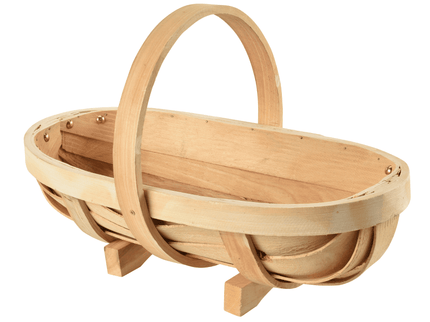 Traditional Wooden Trug – Medium Harvest Basket | FSC Wood by Burgon & Ball | Trug | GHV/TRM 5019360006985 | AllotMate Essentials