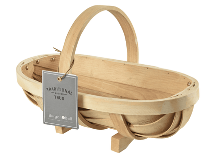 Traditional Wooden Trug – Medium Harvest Basket | FSC Wood by Burgon & Ball | Trug | GHV/TRM 5019360006985 | AllotMate Essentials