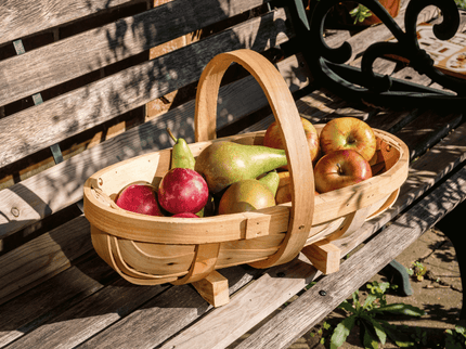 Traditional Wooden Trug – Medium Harvest Basket | FSC Wood by Burgon & Ball | Trug | GHV/TRM 5019360006985 | AllotMate Essentials