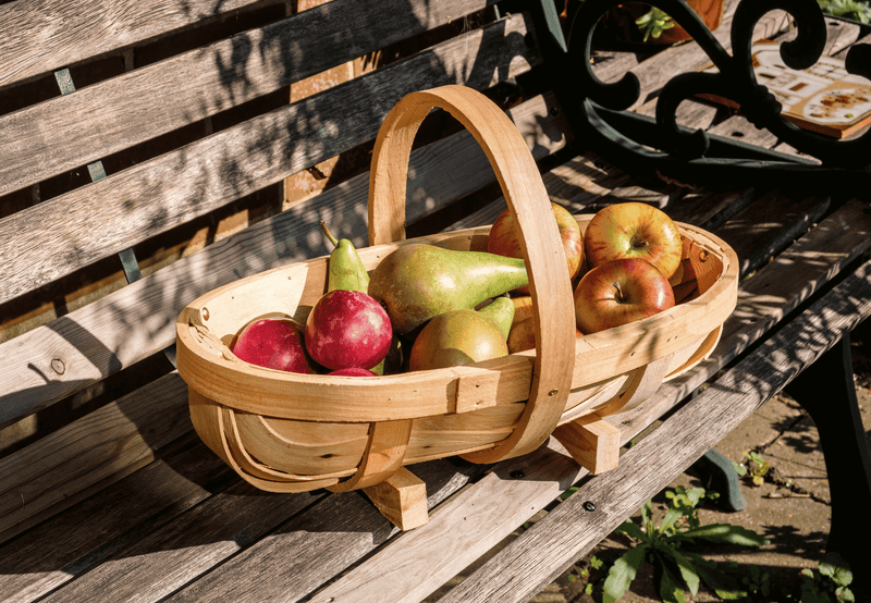 Traditional Wooden Trug – Medium Harvest Basket | FSC Wood by Burgon & Ball | Trug | GHV/TRM 5019360006985 | AllotMate Essentials