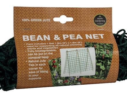 Garland Bean & Pea Net 1.8m (6') x 1.8m (6') - Bean & Pea Netting - AllotMate Essentials - W0569 - 5031670505699