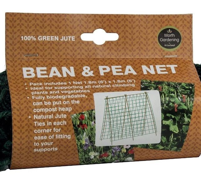 Garland Bean & Pea Net 1.8m (6') x 1.8m (6') - Bean & Pea Netting - AllotMate Essentials - W0569 - 5031670505699