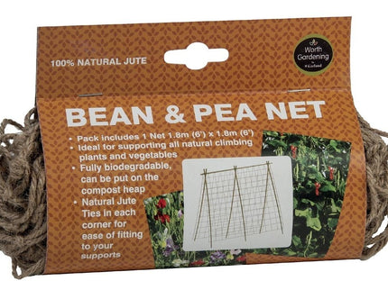 Garland Bean & Pea Net 1.8m (6') x 1.8m (6') - Bean & Pea Netting - AllotMate Essentials - W0570 - 5031670505705